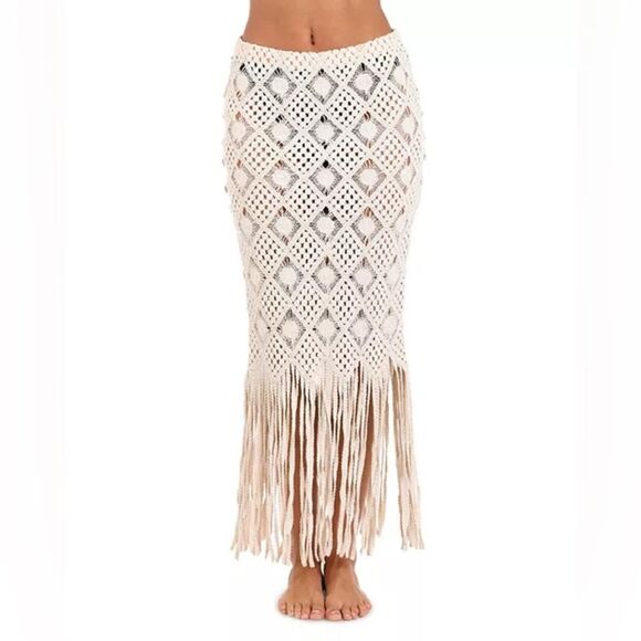 L'AGENCE Other - L'AGENCE Majorie Diamond Crochet Cover Up Skirt